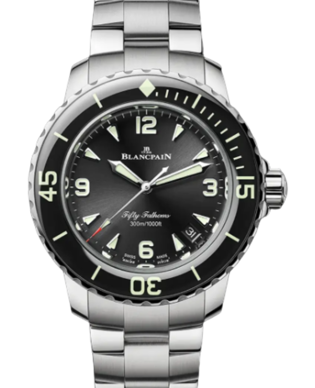 Blancpain Fifty Fathoms Automatique Steel 38.20mm Sunburst Black Dial 5007 1130 71S - BRAND NEW