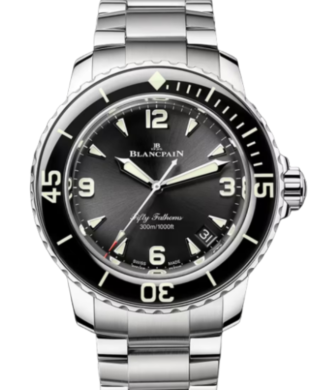 Blancpain Fifty Fathoms Automatique Steel 42.30mm Sunburst Black Dial 5010 1130 71S - BRAND NEW