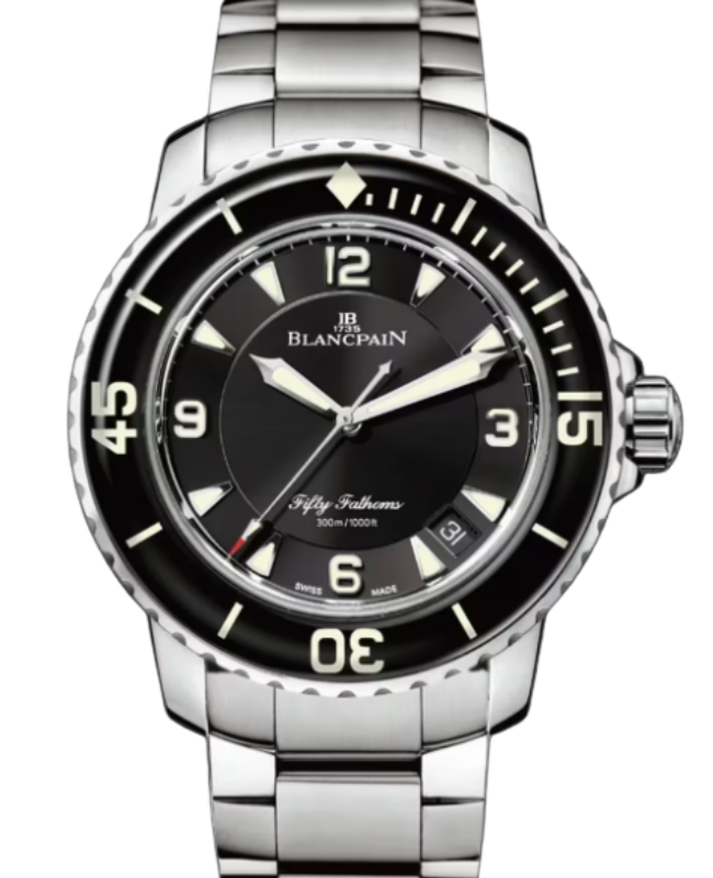 Blancpain Fifty Fathoms Automatique Steel 45mm  Black Dial 5015 1130 71S - BRAND NEW