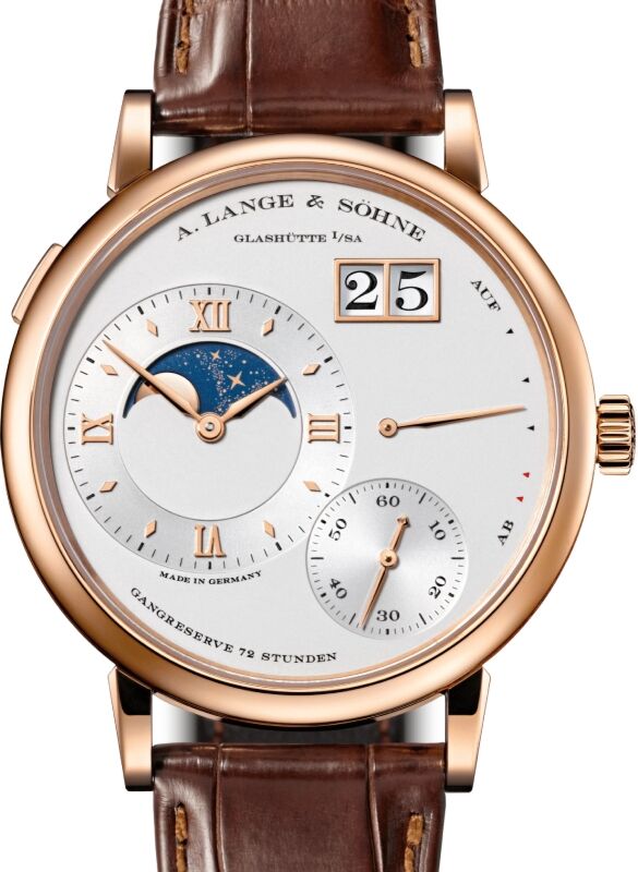 A Lange Sohne Grand Lange 1 Moon Phase Pink Rose Gold 41mm Argente Silver Dial 139.032 - BRAND NEW