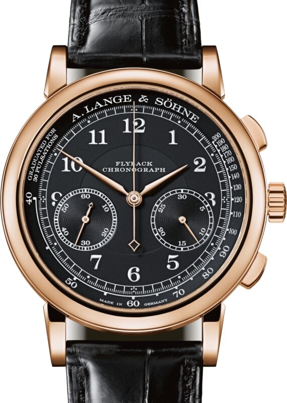 A Lange Sohne Lange 1815 Chronograph Pink Rose Gold 39.5mm Black Dial 414.031 - BRAND NEW