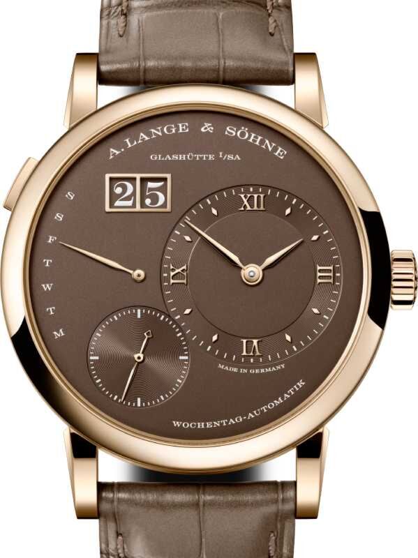 A Lange Sohne Lange 1 Daymatic Honeygold 39.5mm Brown Dial 320.050