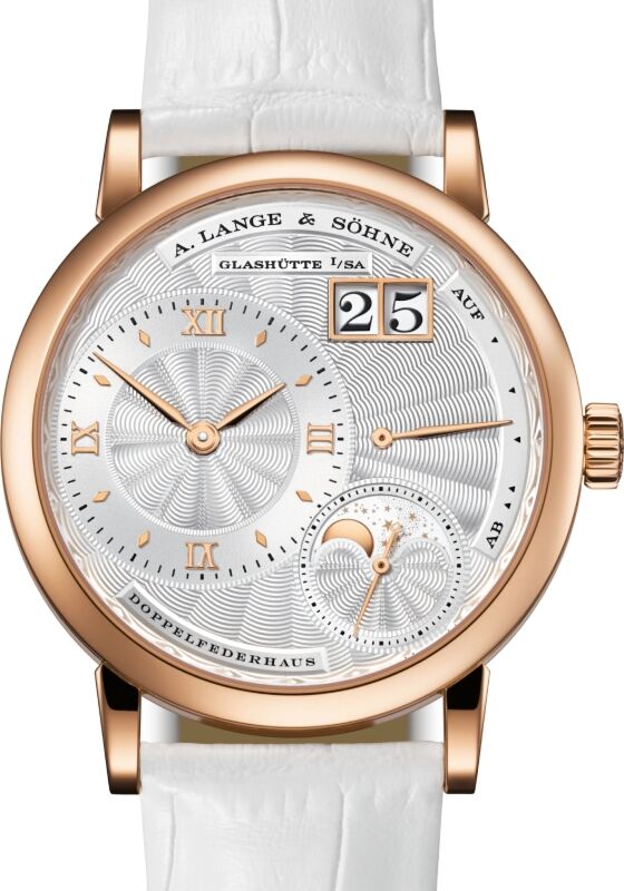 A Lange Sohne Little Lange 1 Moon Phase Pink Rose Gold 36.8mm Argente Silver Dial 182.030 - BRAND NEW