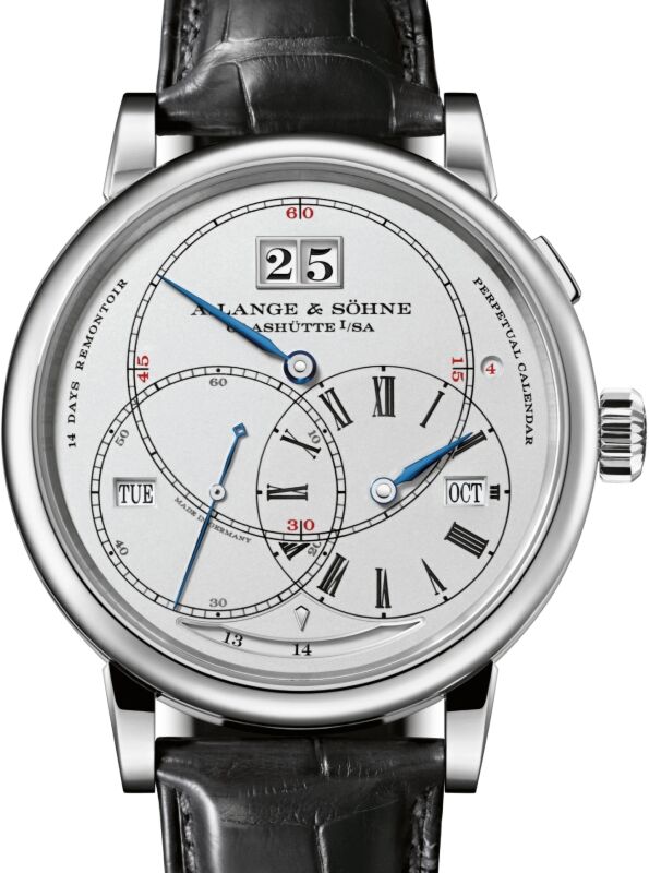 A Lange Sohne Richard Lange Perpetual Calendar "Terraluna" White Gold 45.5mm Argente Silver Dial 180.026FE - BRAND NEW