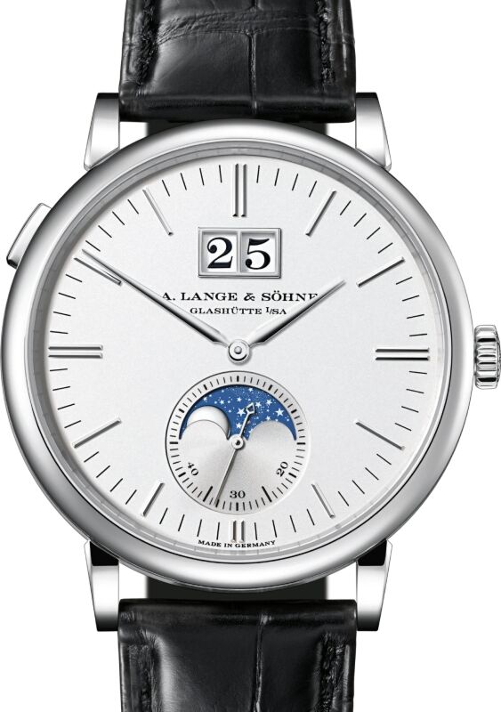 A Lange Sohne Saxonia Moon Phase White Gold 40mm Argente Silver Dial 384.026 - BRAND NEW