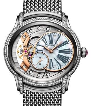 Audemars Piguet Millenary Hand-Wound Diamond Set White Gold White Mother of Pearl Roman Dial & Diamond Bezel White Gold Bracelet 77247BC.ZZ.1272BC.01 - BRAND NEW