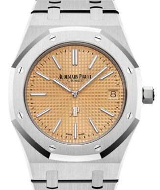 Audemars Piguet Royal Oak ?Jumbo? Extra-Thin White Gold Rose Gold Dial 15202BC.OO.1240BC.01