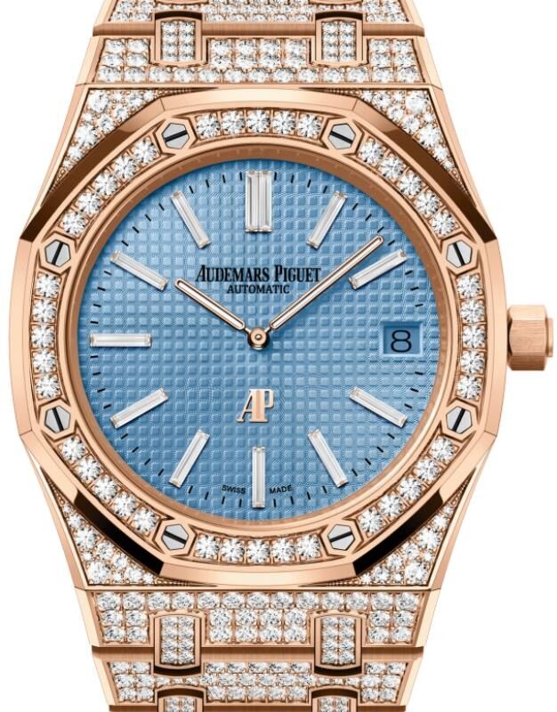 Audemars Piguet Royal Oak Extra-Thin Rose Gold 39mm Light Blue Diamond 15202OR.ZZ.1241OR.01 - BRAND NEW