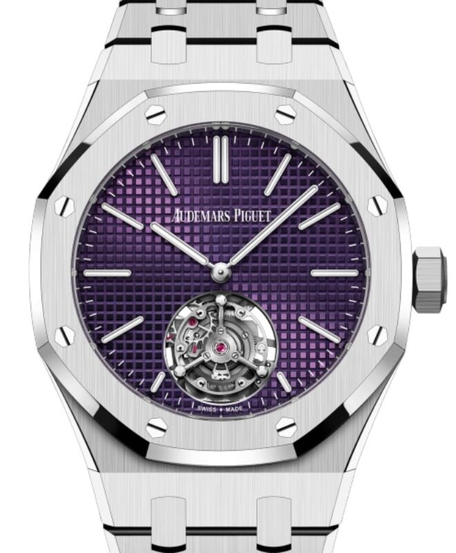 Audemars Piguet Royal Oak Flying Tourbillion Extra-Thin (RD#3) 37mm Stainless Steel Plum Dial 26660ST.OO.1356ST.02
