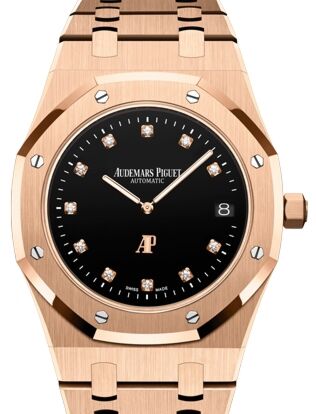 Audemars Piguet Royal Oak ?Jumbo? Extra-Thin Rose Gold 39mm Black Diamond Dial 15207OR.OO.1240OR.01