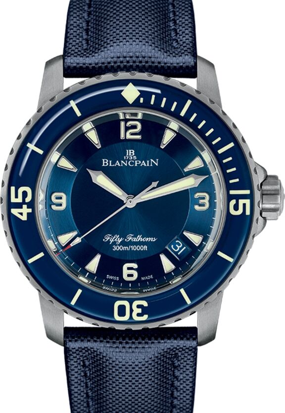 Blancpain Fifty Fathoms Automatique Titanium Blue Dial 5015 12B40 O52A