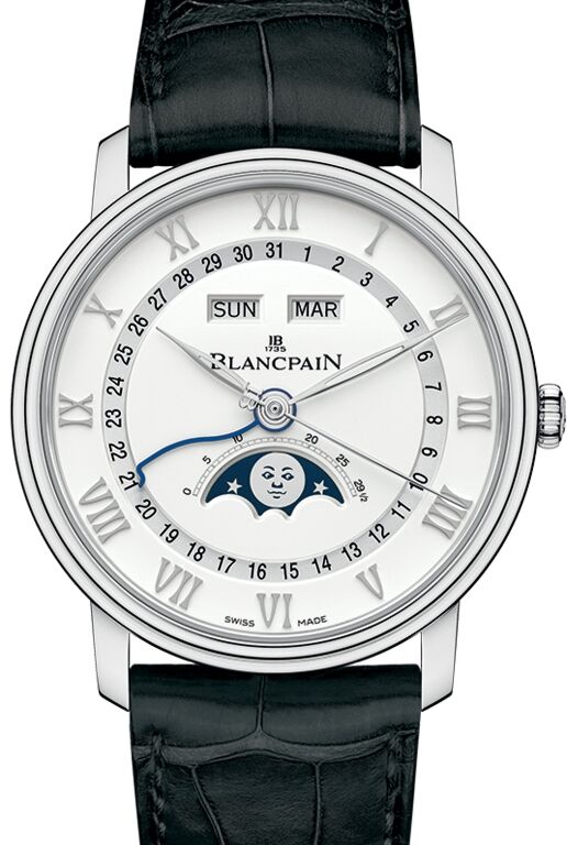 Blancpain Villeret Quanti?me Complet Steel 40mm White Dial 6654A 1127 55B