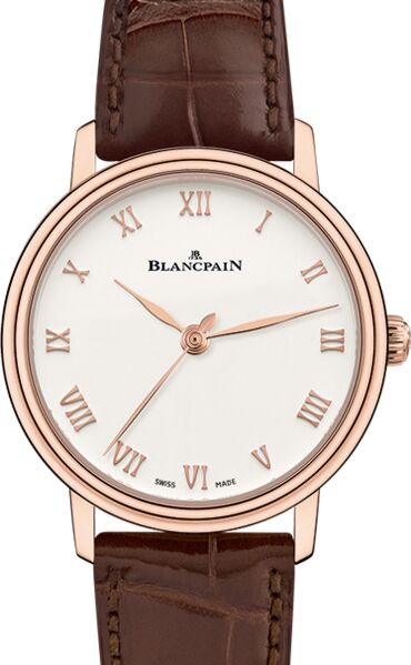 Blancpain Villeret Ultraplate Red Gold Opaline Dial Alligator Leather Strap 6104 3642 55A - BRAND NEW