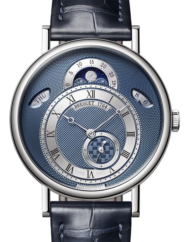 Breguet Classique Calendrier 7337 White Gold 39mm/Leather Bleu Sky Dial 7337BB/Y5/9VU