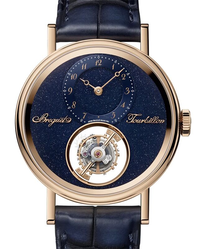 Breguet Classique Tourbillon Sideral 7255 Gold 38mm Aventurine Blue Dial 7255BH/2Y/9VU