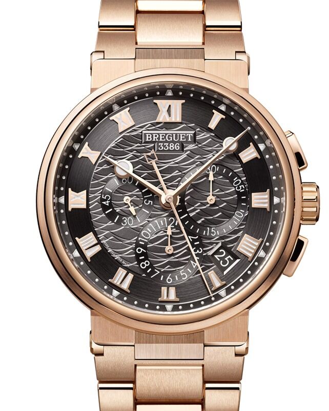 Breguet Marine Chronographe 5527 Rose Gold 42mm/Bracelet Slate Dial 5527BR/G3/RW0