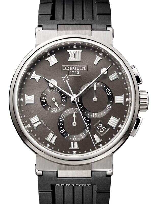 Breguet Marine Chronographe 5527 Titanium 42mm/Rubber Slate Dial 5527TI/G2/5WV