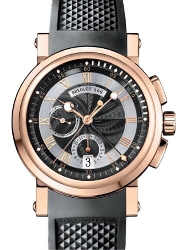 Breguet Marine Chronographe 5827 Rose Gold 42mm/Rubber Black Dial 5827BR/Z2/5ZU