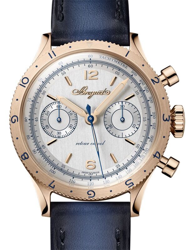 Breguet Type XX Chronographe 2075 Gold 38mm/Leather Silver Dial 2075BH/G9/398