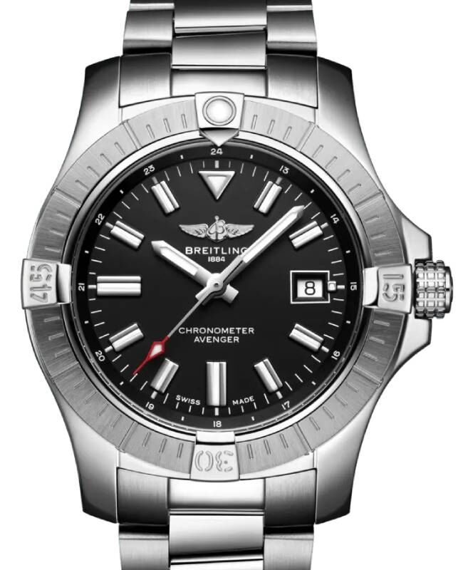Breitling Avenger Automatic 43 Stainless Steel Black Dial  A17318101B1A1