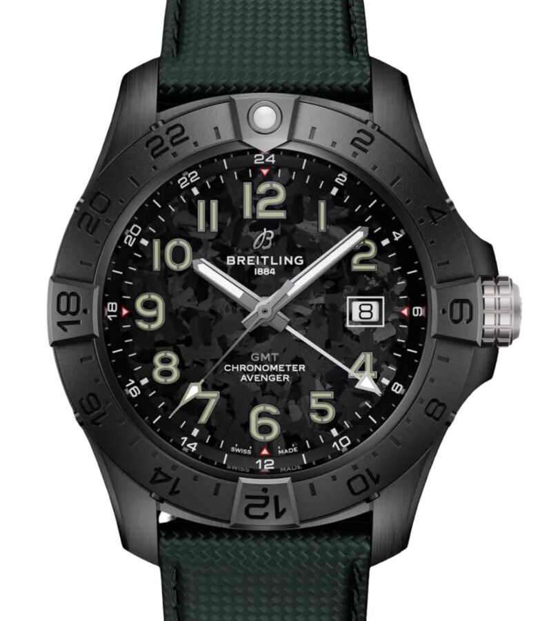 Breitling Avenger Automatic GMT 44 Night Mission Ceramic Black Dial S32320101B1X1
