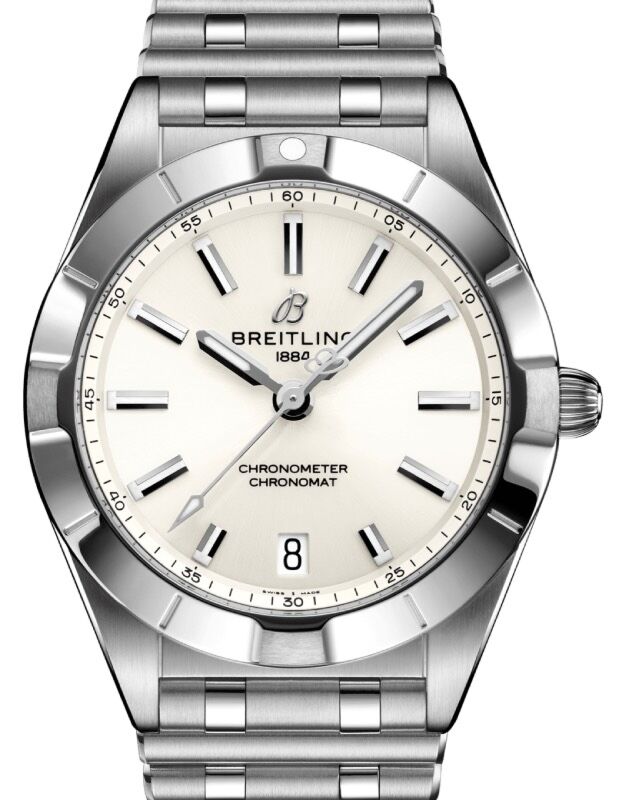 Breitling Chronomat 32 Ladies Watch Quartz Stainless Steel 32mm White Dial A77310101A2A1