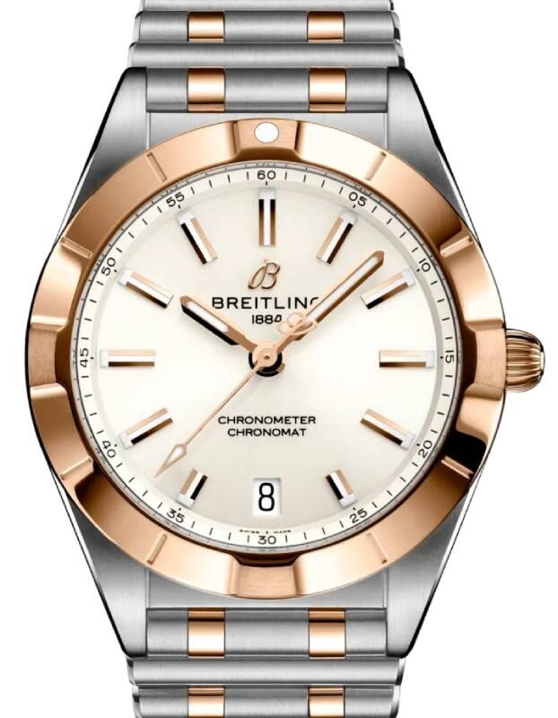 Breitling Chronomat 32 Stainless Steel/Red Gold White Dial U77310101A1U1