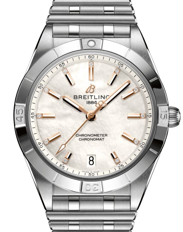 Breitling Chronomat Automatic 36 Stainless Steel Mother of Pearl Diamond Dial A10380101A4A1