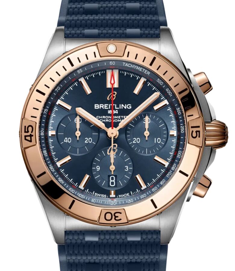 Breitling Chronomat B01 42 Steel/Red Gold Blue Dial UB0134101C1S1