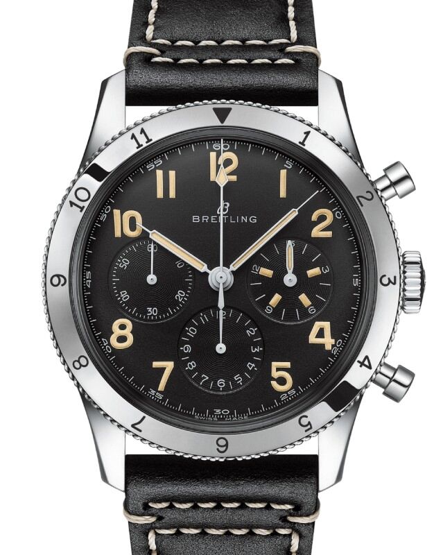 Breitling Classic AVI Ref. 765 1953 Re-Edition Stainless Steel 41mm Black Dial AB0920131B1X1