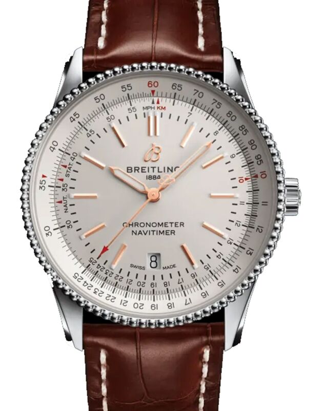 Breitling Navitimer Automatic 41 Stainless Steel 41mm Silver Dial A17326211G1P1 - BRAND NEW