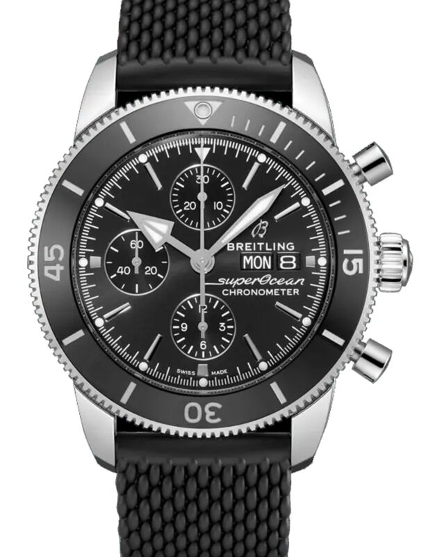 Breitling Superocean Heritage Chronograph 44 Stainless Steel Black Dial A13313121B1S1