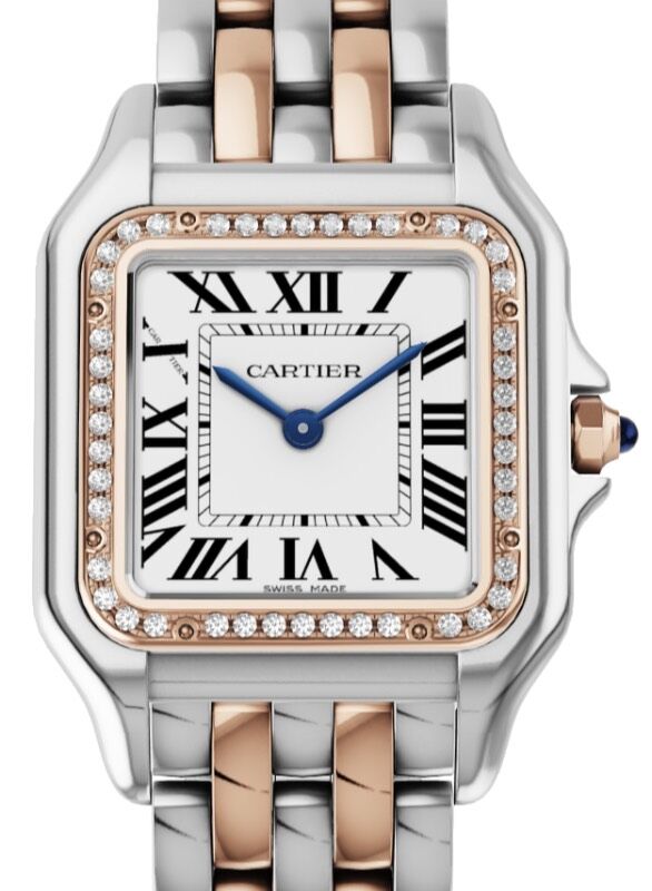 Panthere de Cartier Medium Quartz Steel/Rose Gold Diamonds W3PN0007