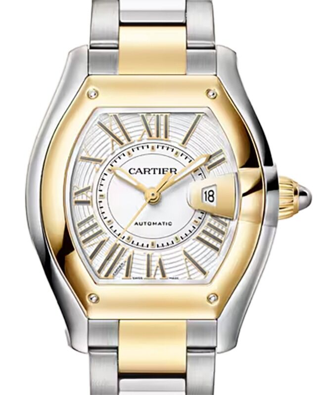 Cartier Roadster Medium Yellow Gold/Steel White Dial W2RD0009