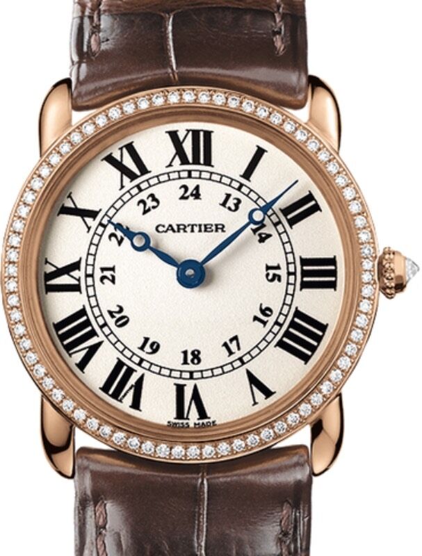 Cartier Ronde Louis Cartier Ladies Watch Quartz Rose Gold Diamond Bezel WR000351 - BRAND NEW