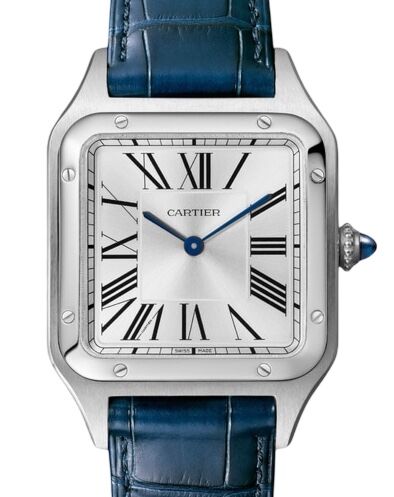 Cartier Santos Dumont Large Steel Silver Dial WSSA0085 - BRAND NEW