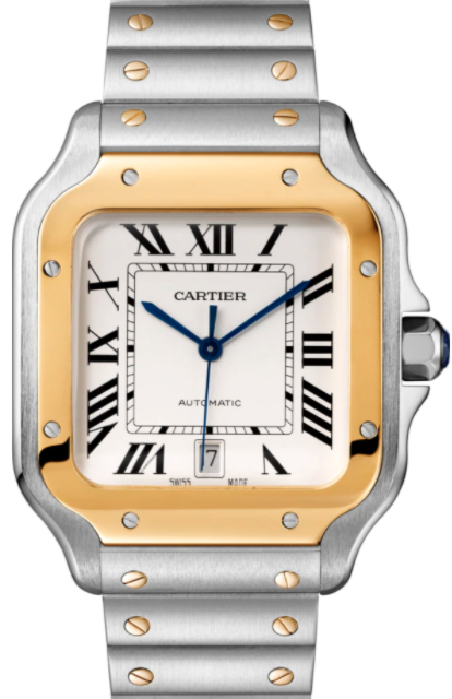 Santos De Cartier Large Steel/Yellow Gold W2SA0009