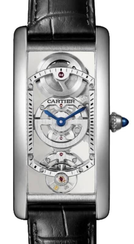 Cartier Tank Cintree Large Manual Winding Platinum Skeleton Dial WHTA0009