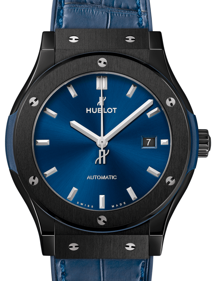 Hublot Classic Fusion 3-Hands Ceramic Blue 42mm 542.CM.7170.LR