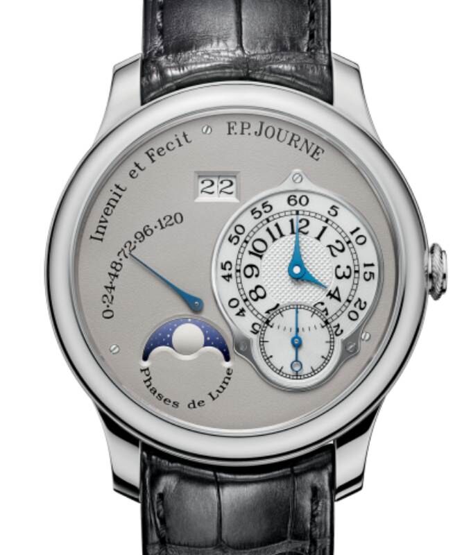 F.P.Journe Octa Lune Platinum 40mm Silver Dial Leather Strap - BRAND NEW