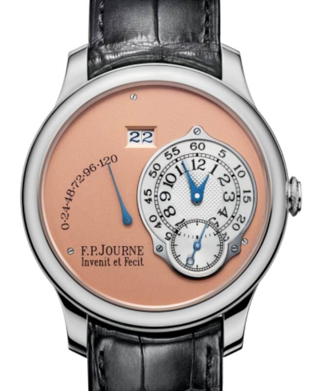 F.P.Journe Octa Reserve De Marche Platinum 40mm Salmon Dial Leather Strap - BRAND NEW