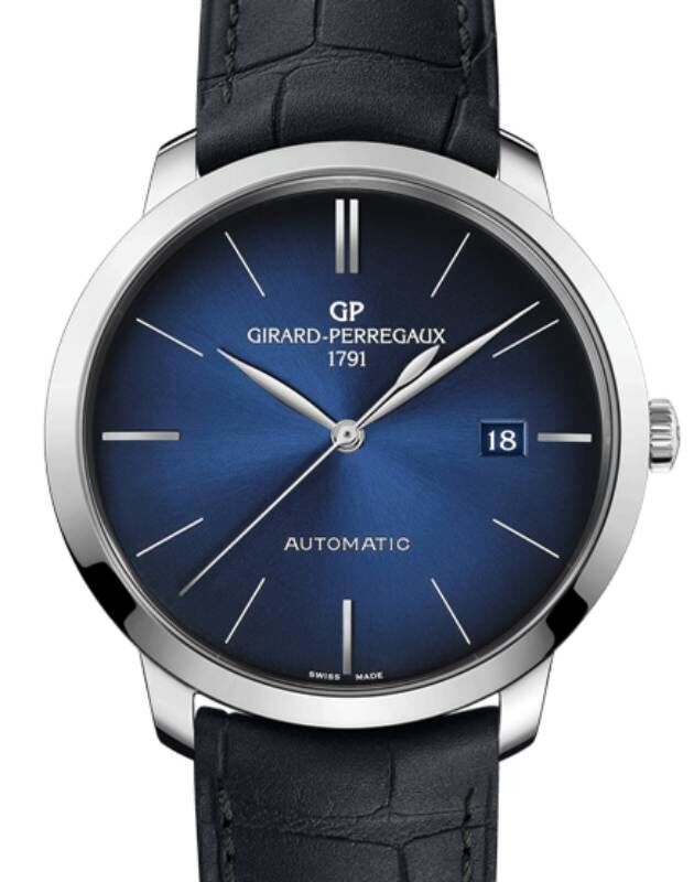 Girard Perregaux 1966 40MM Steel Blue & Sunray Motif Dial 49555-11-434-BH6A