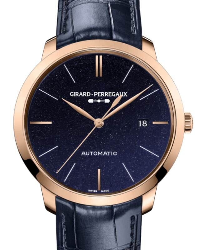 Girard Perregaux 1966 Orion Pink Rose Gold Blue Aventurine Dial 49555-52-431-BB4A