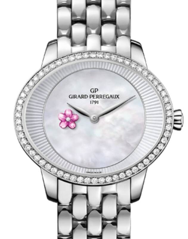 Girard Perregaux Cat's Eye Plum Blossom Stainless Steel/Diamonds Mother of Pearl Dial 80484D11A701-11A