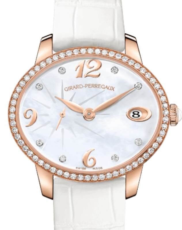 Girard Perregaux Cat?s Eye Small Seconds Pink Rose Gold/Diamonds Mother of Pearl Dial 80484D52A761-BK7A