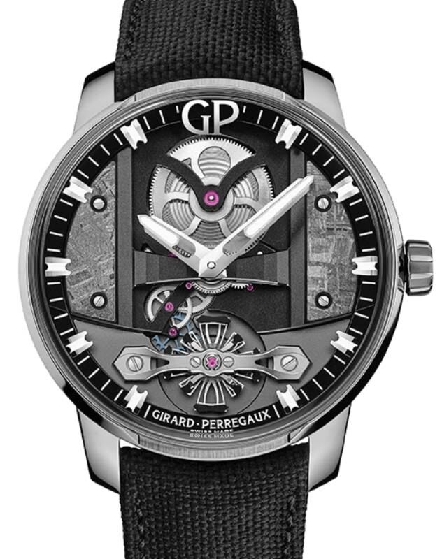 Girard Perregaux Free Bridge Meteorite 44mm Stainless Steel 82000-11-3259-5CX