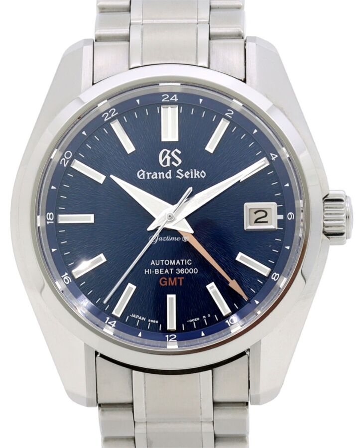 Grand Seiko Heritage High-Beat GMT Mount Iwate Steel Blue Dial SBGJ231 - PRE OWNED