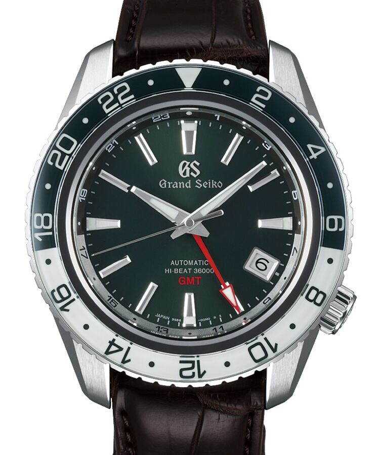 Grand Seiko Sport Hi-Beat GMT Triple Time Zone Steel Green Dial SBGJ239 - BRAND NEW