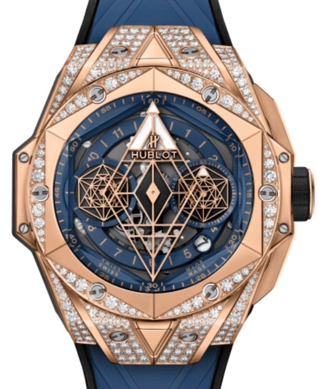 Hublot Big Bang Partnerships Sang Bleu II King Gold Blue Pave 45mm 418.OX.5108.RX.1604.MXM20 - BRAND NEW