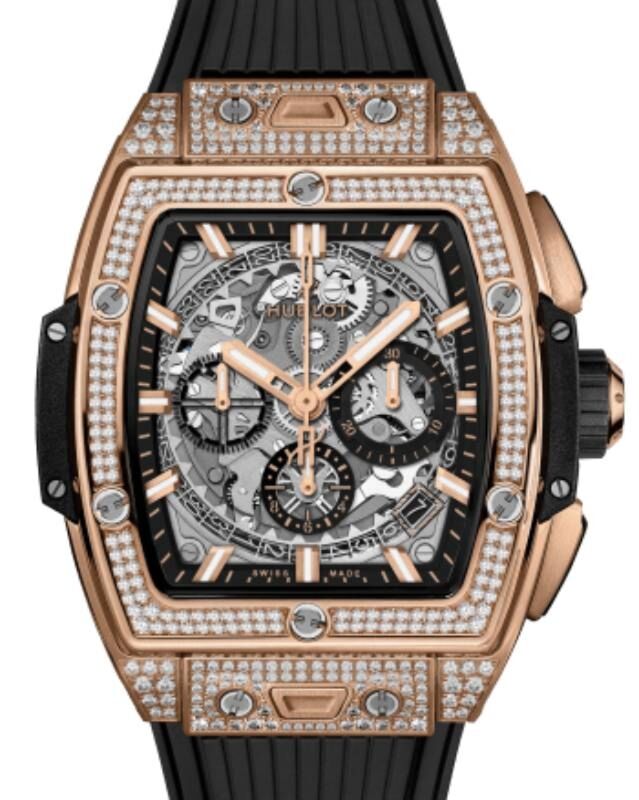 Hublot Shaped Spirit of Big Bang King Gold Pave 42mm 642.OX.0180.RX.1704